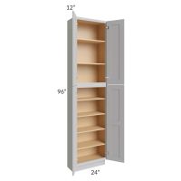Midtown Painted Grey Shaker 24x12x96 Pantry Cabinet 