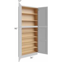 Midtown Painted Grey Shaker 36x12x90 Pantry Cabinet