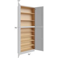 Midtown Painted Grey Shaker 36x12x96 Pantry Cabinet