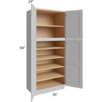 Midtown Painted Grey Shaker 36x24x84 Pantry Cabinet
