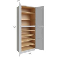 Midtown Painted Grey Shaker 36x24x96 Pantry Cabinet