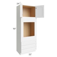 Lakewood White 33x90x24 Oven Cabinet