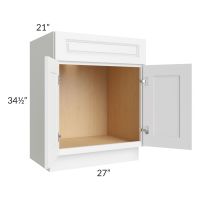 Lakewood White 27" Vanity Base Cabinet