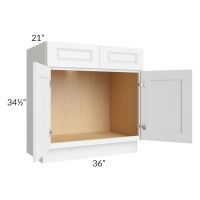 Lakewood White 36" Vanity Base Cabinet 