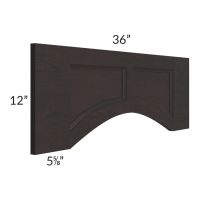 Midtown Java Shaker 36" Arched Recessed Panel Valance (Trimmable)