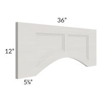 Midtown Light Grey Shaker 36" Arched Recessed Panel Valance (Trimmable)
