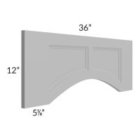 Union Grey 36" Arched Recessed Panel Valance (Trimmable)