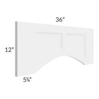 Salem White 36" Arched Recessed Panel Valance (Trimmable)