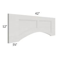 Salem Light Grey 42" Arched Raised Panel Valance (Trimmable)