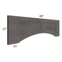 Midtown Dark Grey Shaker 48" Arched Recessed Panel Valance (Trimmable)