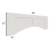 Midtown Light Grey Shaker 48" Arched Recessed Panel Valance (Trimmable)