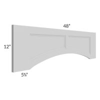 Midtown Painted Grey Shaker 48" Arched Recessed Panel Valance (Trimmable)