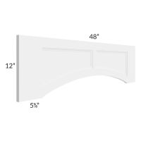Salem White 48" Arched Recessed Panel Valance (Trimmable)