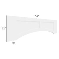 Salem White 54" Arched Raised Panel Valance (Trimmable)
