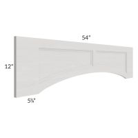 Salem Light Grey 54" Arched Raised Panel Valance (Trimmable)