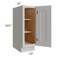 Salem Light Grey 12" Full Height Door Vanity Base Cabinet