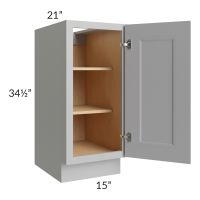 Union Grey 15" Full Height Door Vanity Base Cabinet