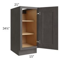 Salem Dark Grey 15" Full Height Door Vanity Base Cabinet