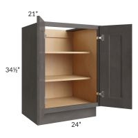 Salem Dark Grey 24" Full Height Door Vanity Base Cabinet
