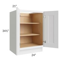 Salem White 24" Full Height Door Vanity Base Cabinet