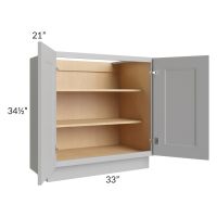 Union Grey 33" Full Height Door Vanity Base Cabinet