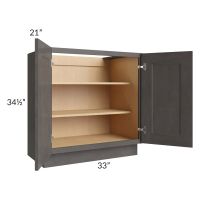 Salem Dark Grey 33" Full Height Door Vanity Base Cabinet