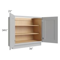 Union Grey 36" Full Height Door Vanity Base Cabinet