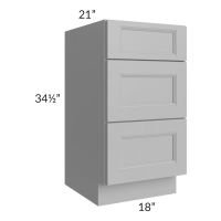 Union Grey 18" Vanity 3-Drawer Base Cabinet