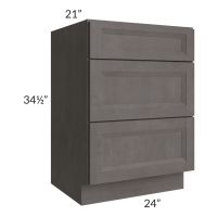 Salem Dark Grey 24" Vanity Drawer Base Cabinet