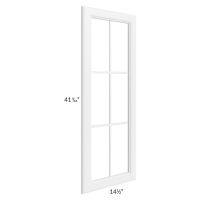 Regency White 15x42 Mullion Glass Door Only with Glass Included