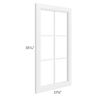 Regency White 18x36 Mullion Glass Door Only with Glass Included