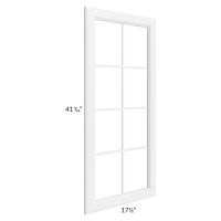 Regency White 18x42 Mullion Glass Door Only with Glass Included