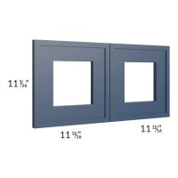 Portland Navy Blue 24x12 Glass Doors Only with Glass Included 