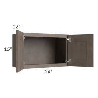 Natural Grey Shaker 24x15 Wall Cabinet 