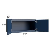 Portland Navy Blue 27x12 Wall Cabinet 