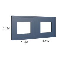 Portland Navy Blue 27x12 Glass Doors Only with Glass Included 