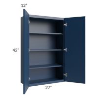 Portland Navy Blue 27x42 Wall Cabinet