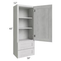 Heather Grey Shaker 18x48 Wall Cabinet With Drawers