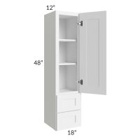 Aspen White Shaker 18x48 Wall Cabinet With Drawers