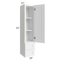 Aspen White Shaker 18x54 Wall Cabinet With Drawers