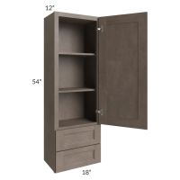 Providence Natural Grey 18x54 Wall Cabinet With Drawers