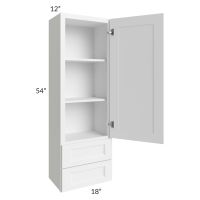 Providence White 18x54 Wall Cabinet With Drawers