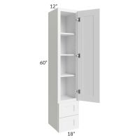 Aspen White Shaker 18x60 Wall Cabinet With Drawers