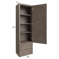 Providence Natural Grey 18x60 Wall Cabinet With Drawers