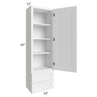 Providence White 18x60 Wall Cabinet With Drawers