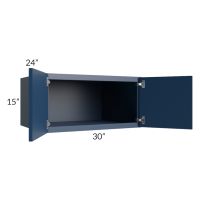 Portland Navy Blue 30x15x24 Wall Cabinet