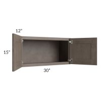 Natural Grey Shaker 30x15 Wall Cabinet