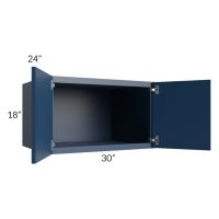 Portland Navy Blue 30x18x24 Wall Cabinet 