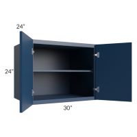 Portland Navy Blue 30x24x24 Wall Cabinet