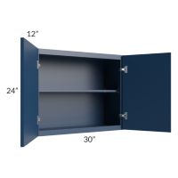 Portland Navy Blue 30x24 Wall Cabinet